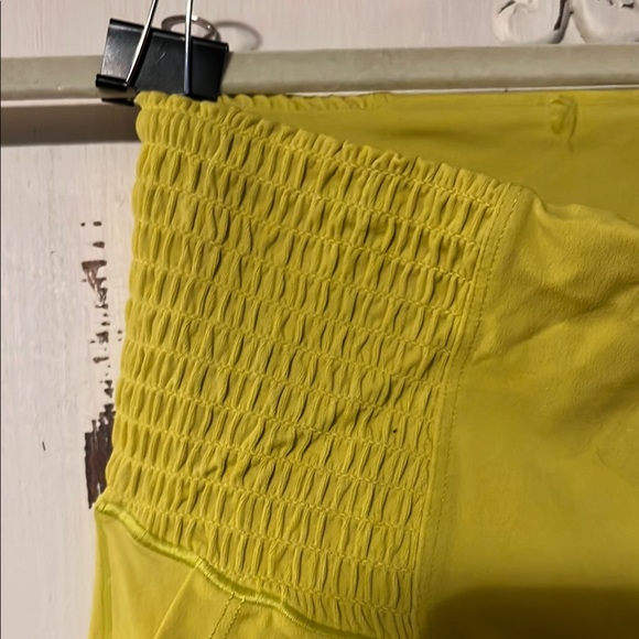 Aerie Vibrant Yellow Bike Shorts with Textured Detail - Picture 5 of 6